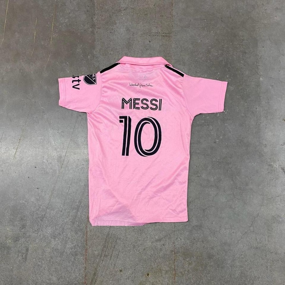 adidas Inter Miami CF Messi 10 Pink Home Jersey‎ Y2K Soccer Kit youth size L